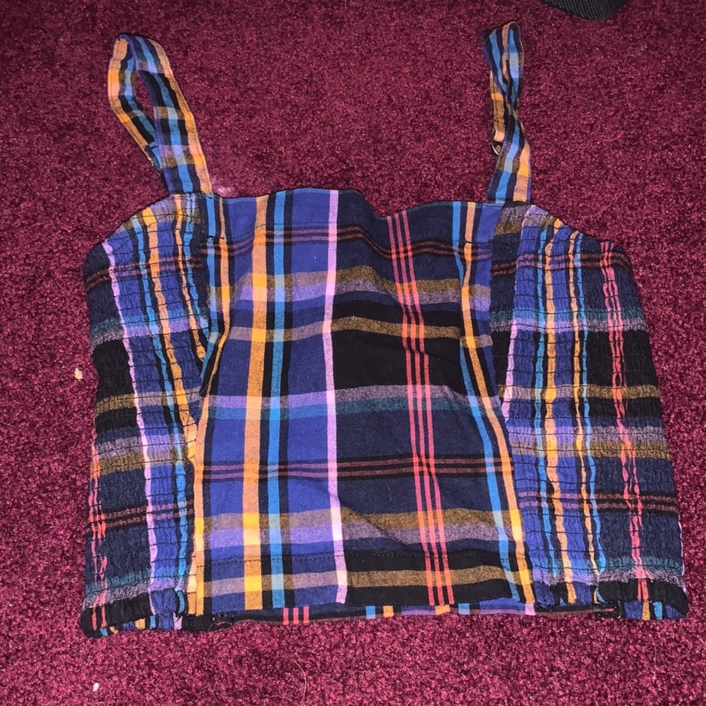 A plaid crop top from Hollister